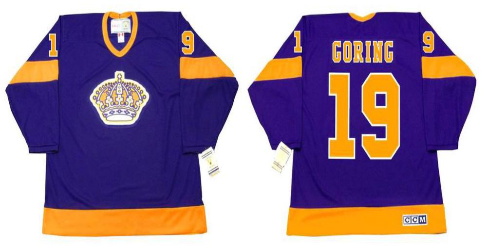 2019 Men Los Angeles Kings #19 Goring Purple CCM NHL jerseys->los angeles kings->NHL Jersey